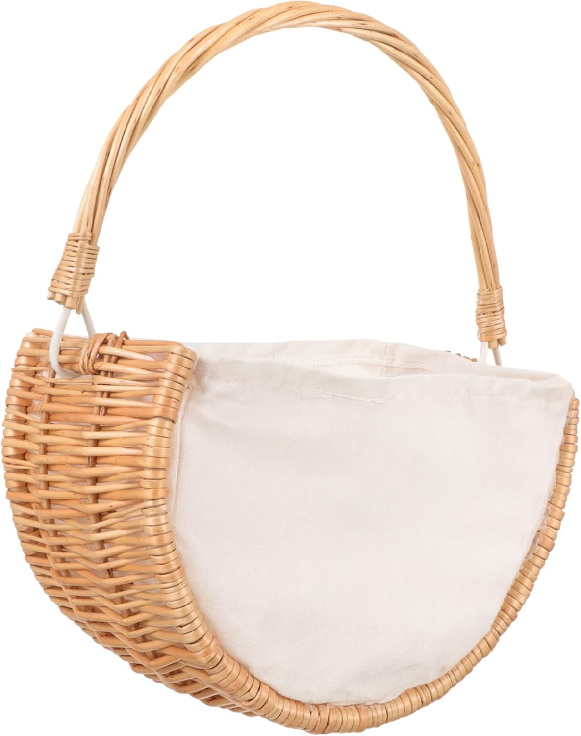 Elegant woven flower basket handheld decorative basket suitable for wedding party home decoration floral centerpiece multifunctional storage