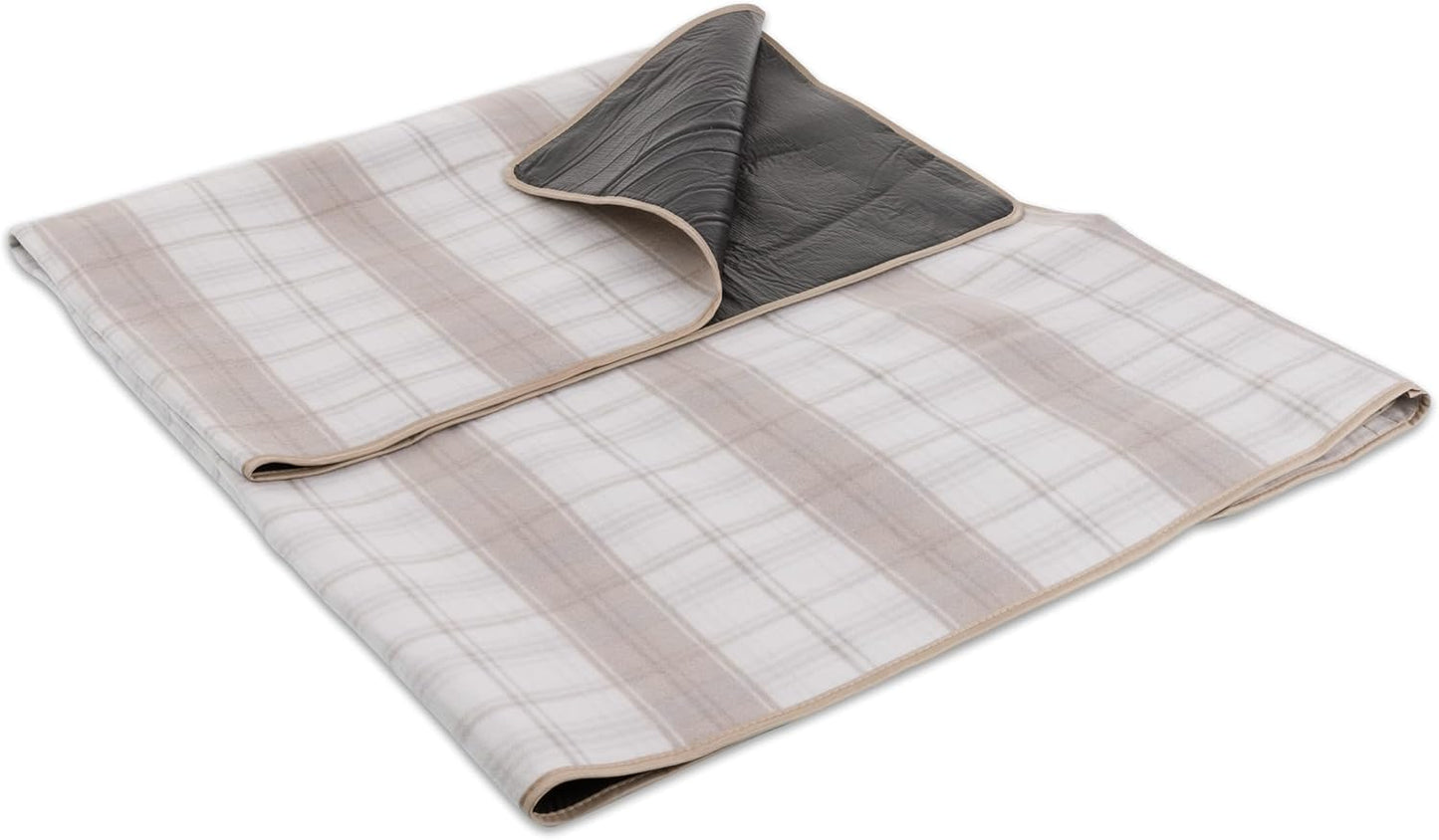 Large Foldable Picnic Blanket – 59"x51" Waterproof Outdoor Mat with Shoulder Strap – Soft Fleece Surface, Moisture-Proof Bottom – Ideal for Camping, Beach, Park, and Family Trips