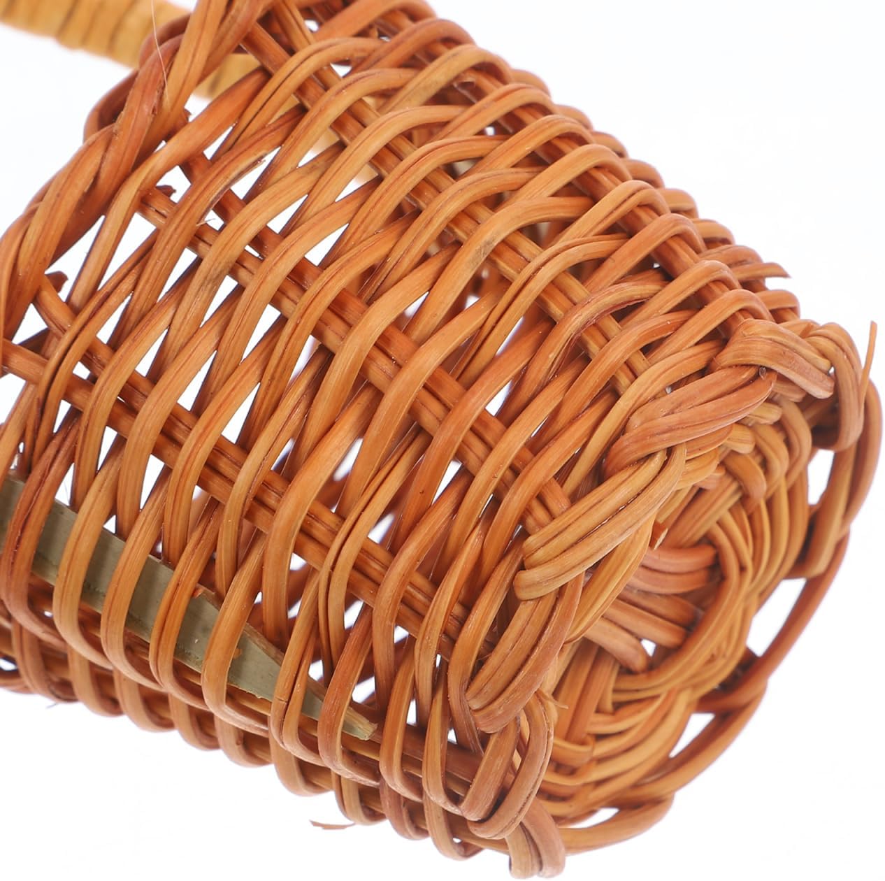Mini Handwoven Basket with Handle β Set of 4 Small Faux Wicker Baskets for Wedding Candy, Table Decoration, Party Favors