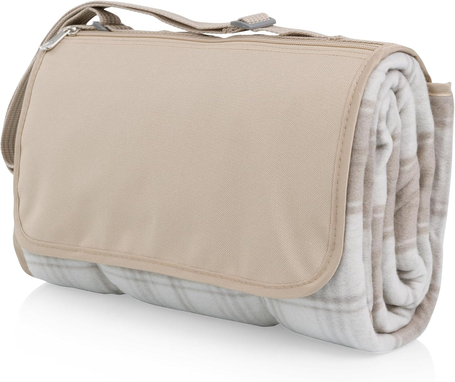 Large Foldable Picnic Blanket – 59"x51" Waterproof Outdoor Mat with Shoulder Strap – Soft Fleece Surface, Moisture-Proof Bottom – Ideal for Camping, Beach, Park, and Family Trips