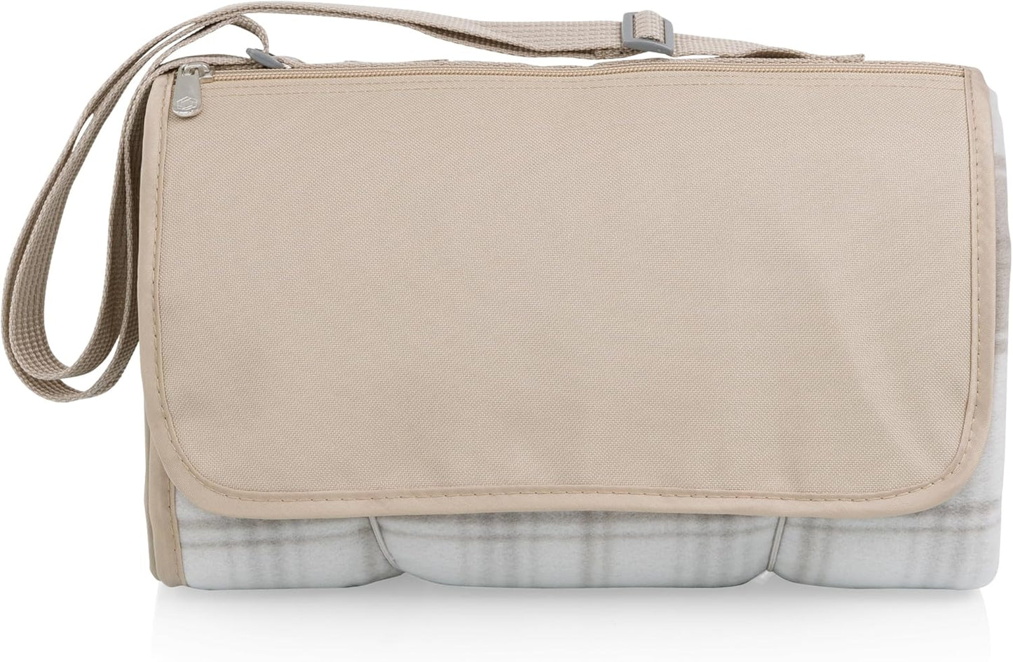 Large Foldable Picnic Blanket – 59"x51" Waterproof Outdoor Mat with Shoulder Strap – Soft Fleece Surface, Moisture-Proof Bottom – Ideal for Camping, Beach, Park, and Family Trips