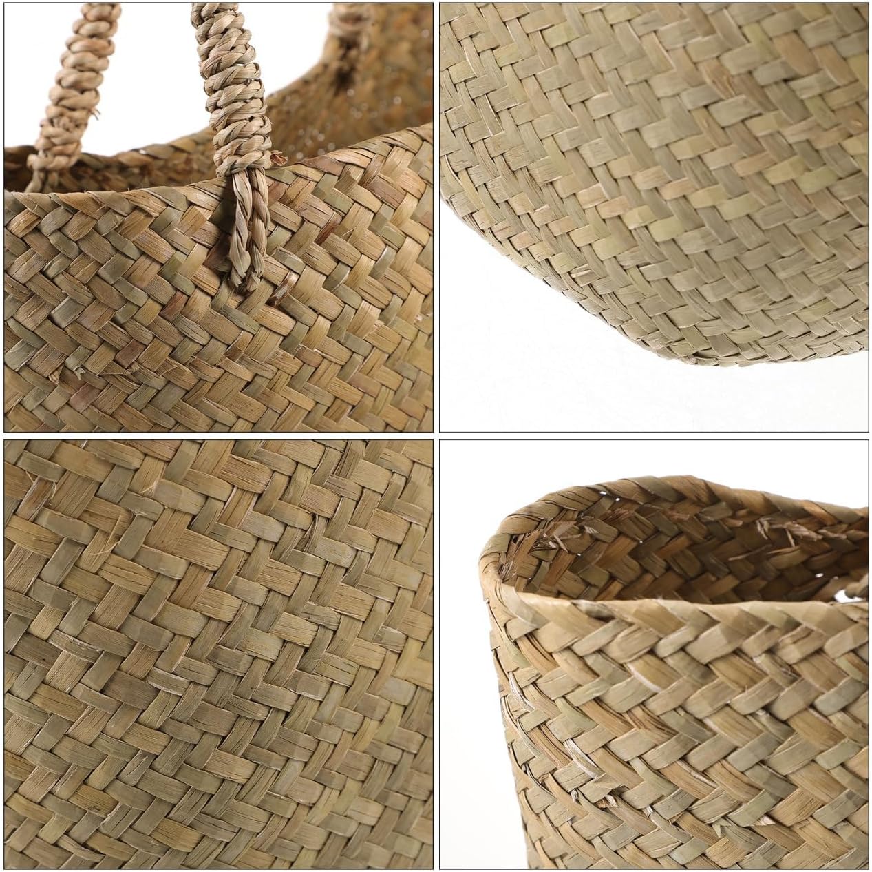 Large Handwoven Natural Straw Tote Bag β Eco-Friendly Wicker Basket Bag for Shopping, Beach, Picnic & Daily Use
