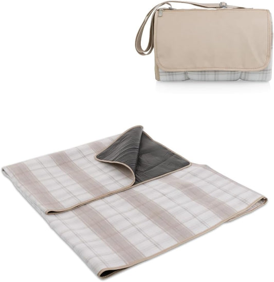 Large Foldable Picnic Blanket – 59"x51" Waterproof Outdoor Mat with Shoulder Strap – Soft Fleece Surface, Moisture-Proof Bottom – Ideal for Camping, Beach, Park, and Family Trips
