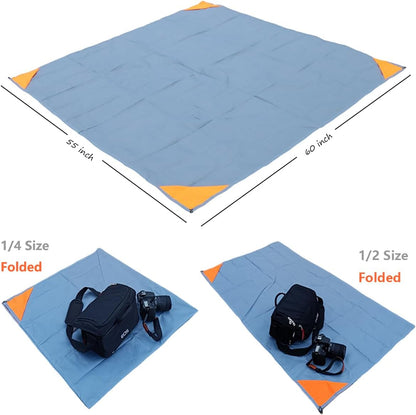 Portable Waterproof Picnic Blanket – 60"x55" Outdoor Foldable Mat – Lightweight Travel Beach Ground Cover for 2–4 People