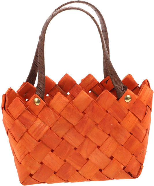 1pcs Handmade Woven Flower Basket Portable Brown Dried Flower Storage Home Decor Small and Practical Design to Enhance Your Living Space