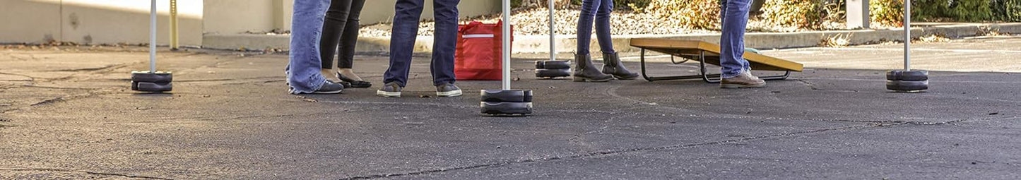 US Weight 40 Pound Canopy Weight Set of 4 and Carry Strap with No-Pinch Design - Easy Installation and Removal to Secure Tents, Canopies, and Umbrellas at Outdoor Events
