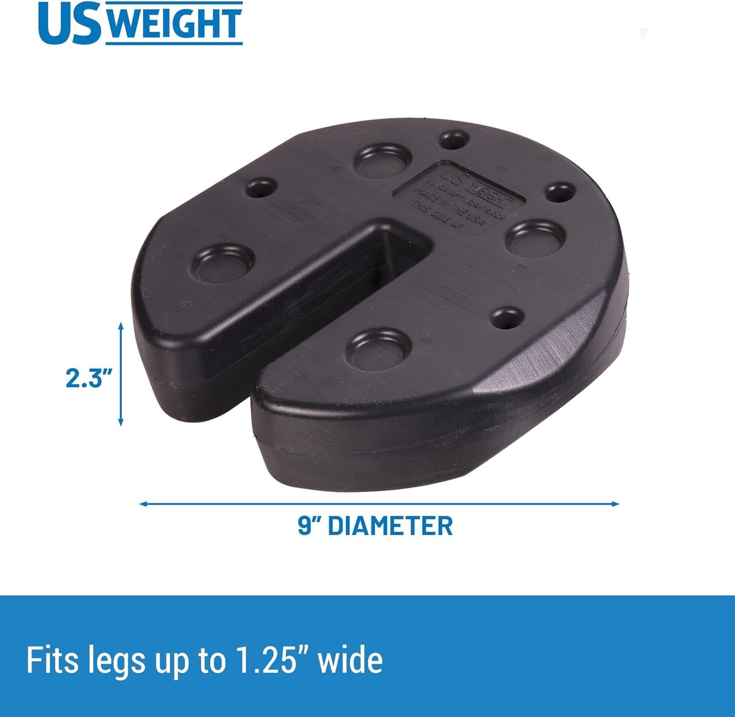 US Weight 40 Pound Canopy Weight Set of 4 and Carry Strap with No-Pinch Design - Easy Installation and Removal to Secure Tents, Canopies, and Umbrellas at Outdoor Events