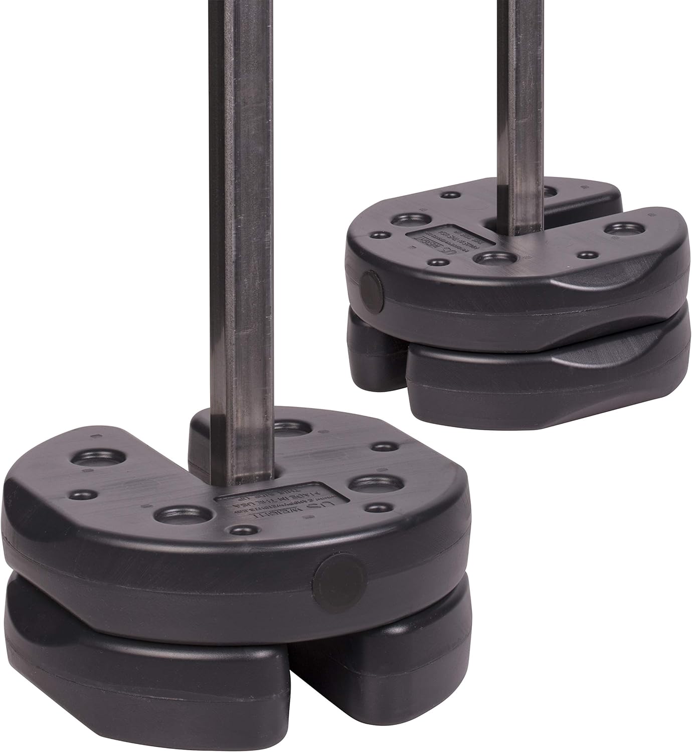 US Weight 40 Pound Canopy Weight Set of 4 and Carry Strap with No-Pinch Design - Easy Installation and Removal to Secure Tents, Canopies, and Umbrellas at Outdoor Events