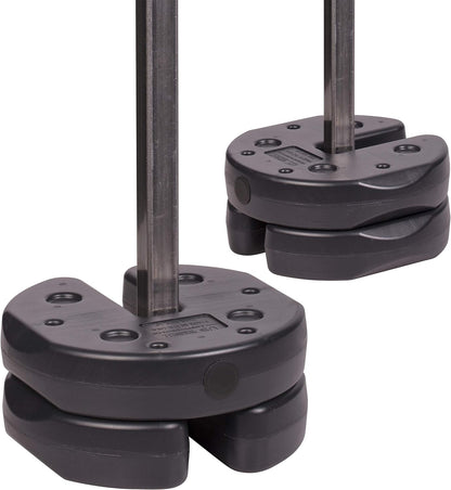 US Weight 40 Pound Canopy Weight Set of 4 and Carry Strap with No-Pinch Design - Easy Installation and Removal to Secure Tents, Canopies, and Umbrellas at Outdoor Events