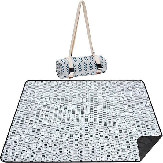 Waterproof Foldable Picnic Blanket 80×57 Inch | Lightweight Outdoor Mat for 4–6 People | Portable Camping Beach Ground Cover